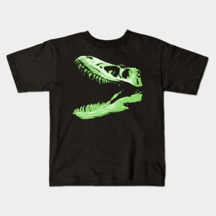 Dinosaur Skull Green Kids T-Shirt